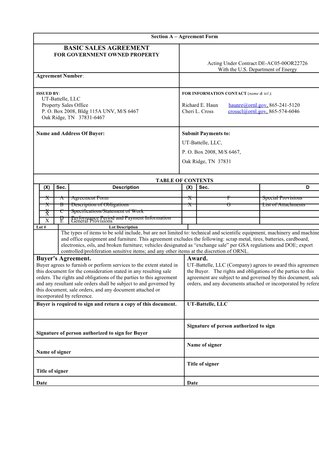 Sale of Government Owned Property - Bid and Award s1