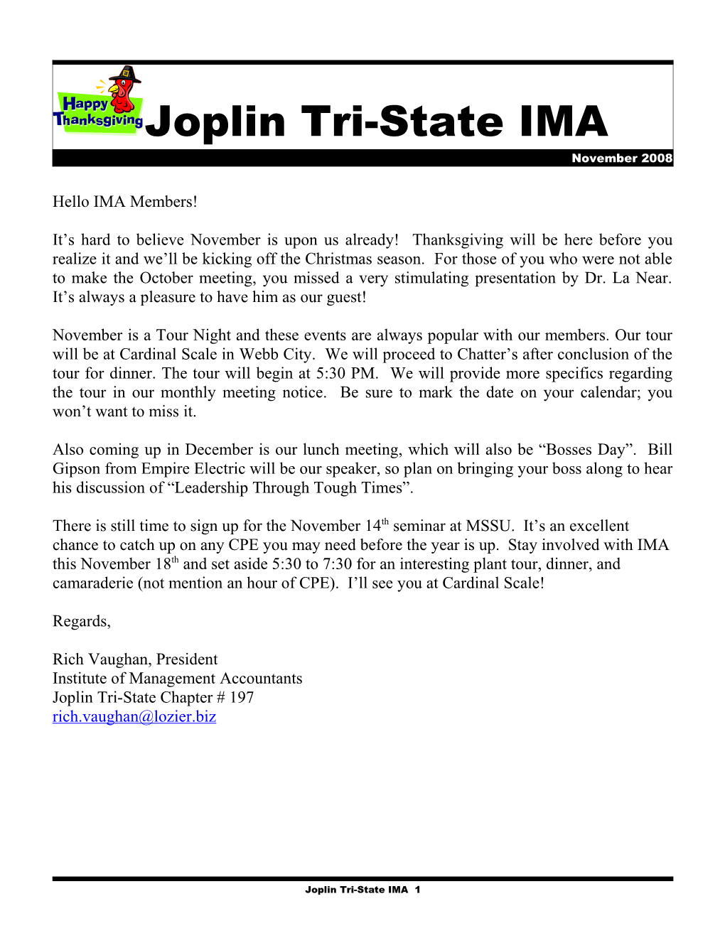 Joplin Tri-State IMA