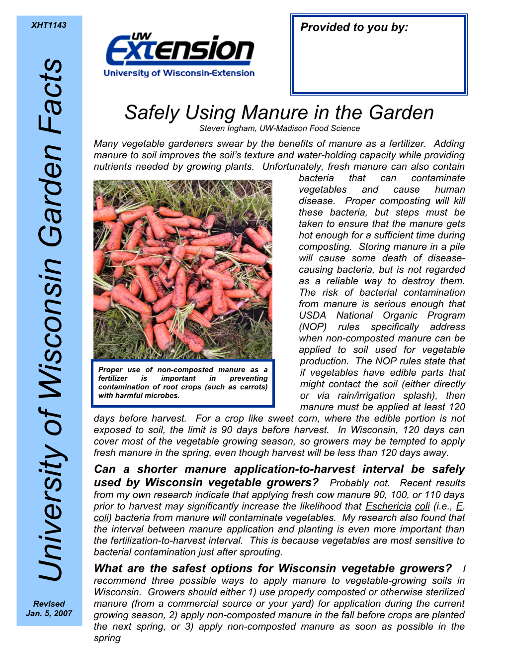 Safely Using Manure in the Garden