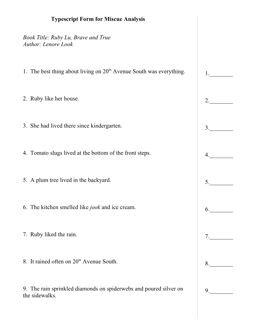 Typescript Form for Miscue Analysis s1