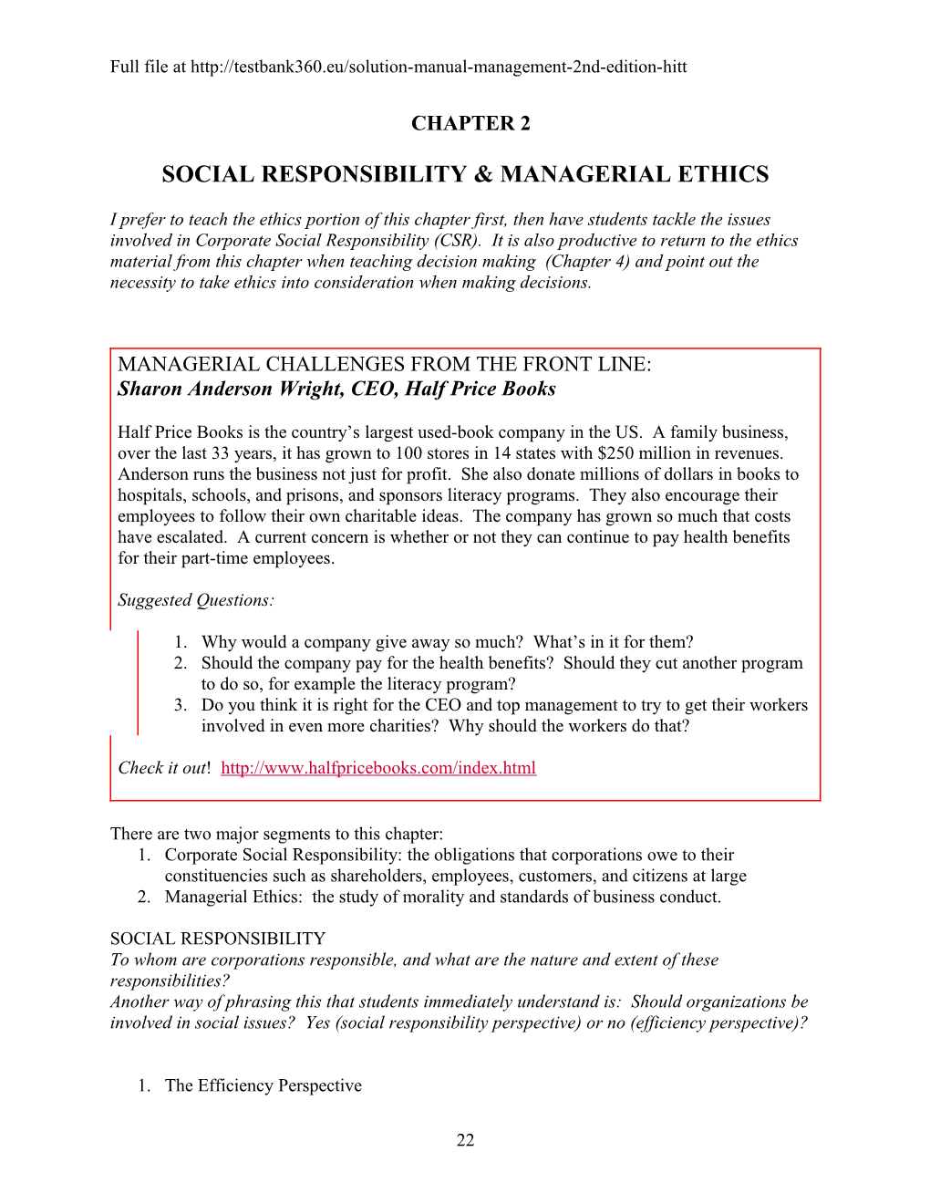 Social Responsibility & Managerial Ethics s1