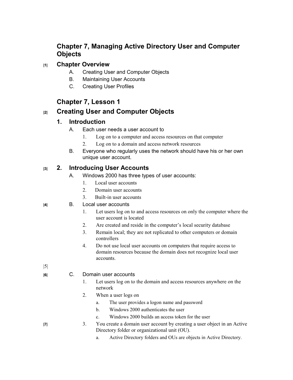 Chapter 2 Instructor Outline