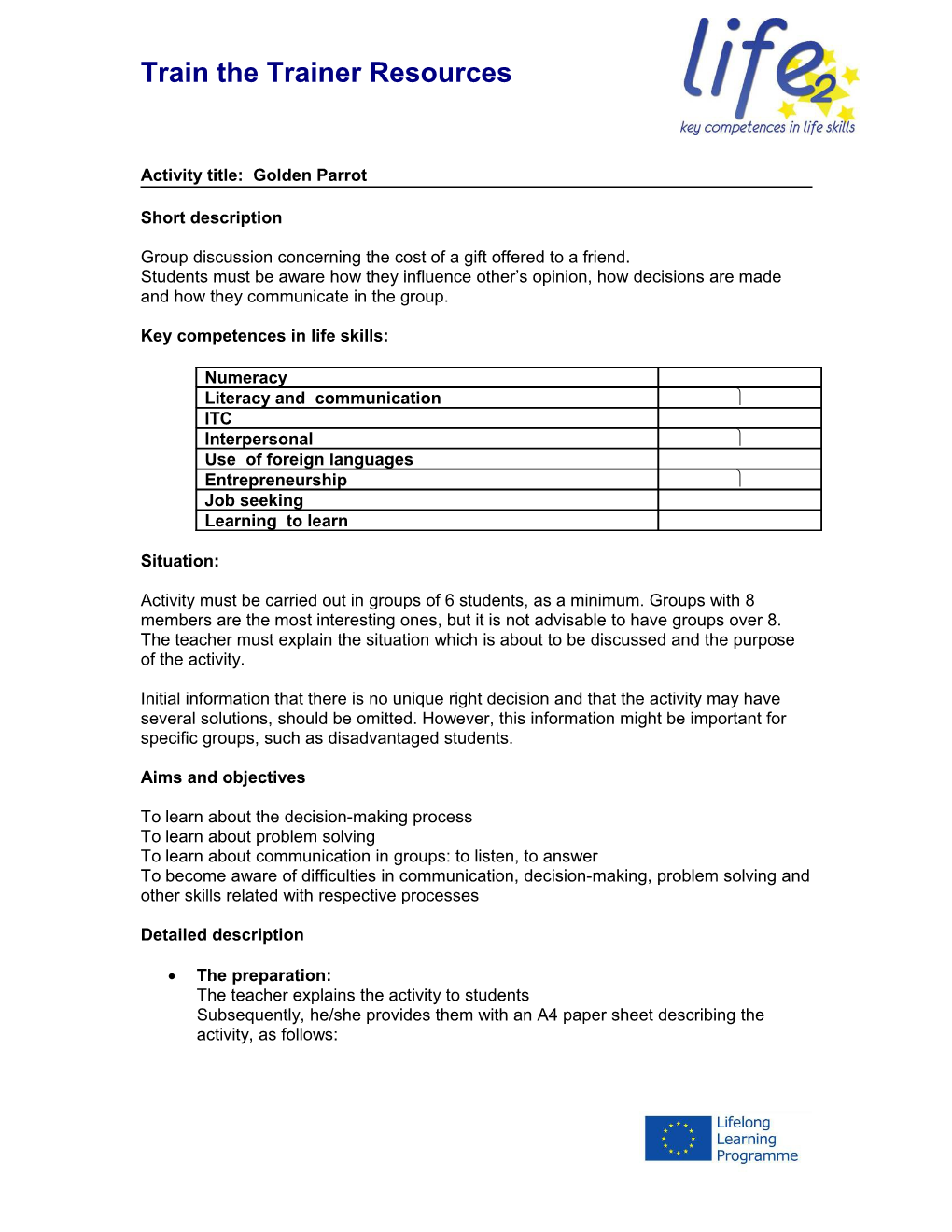 Template for Activities Notes for Completion s1
