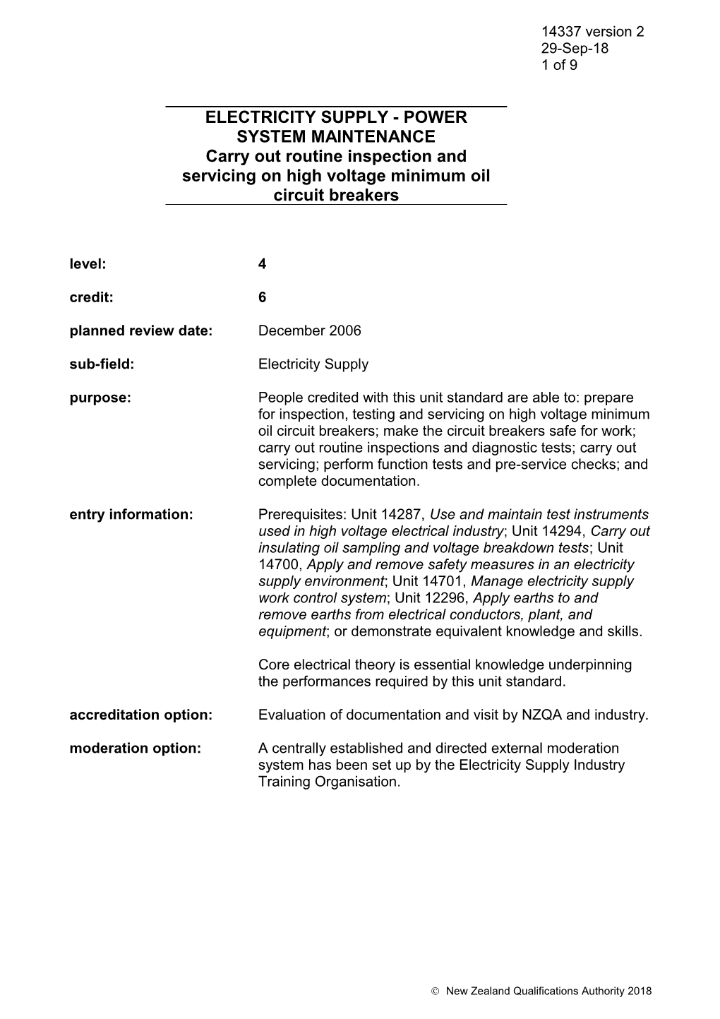 Sub-Field:Electricity Supply