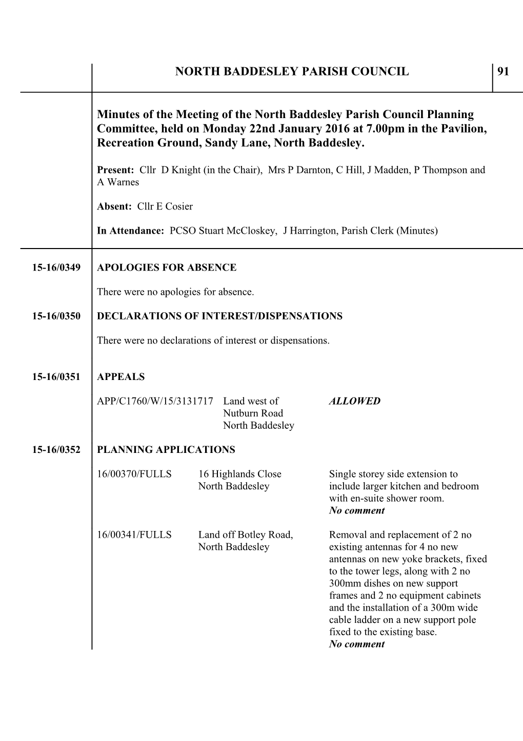 North Baddesley Parish Council