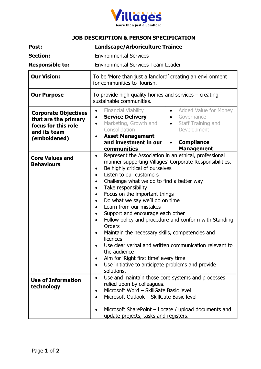 Job Description & Person Specification s17