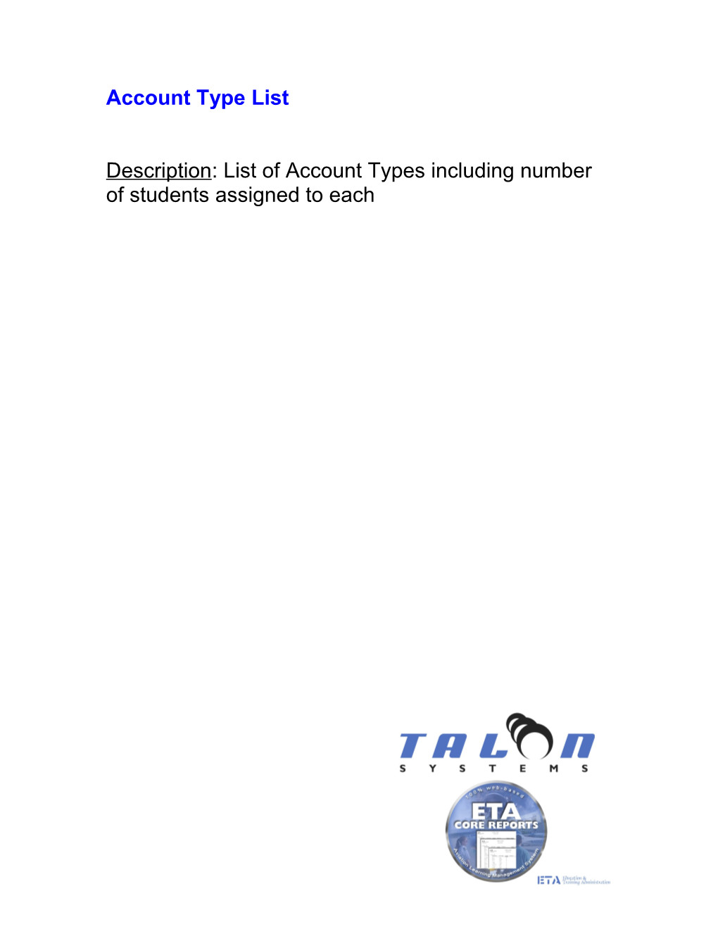 Account Type List