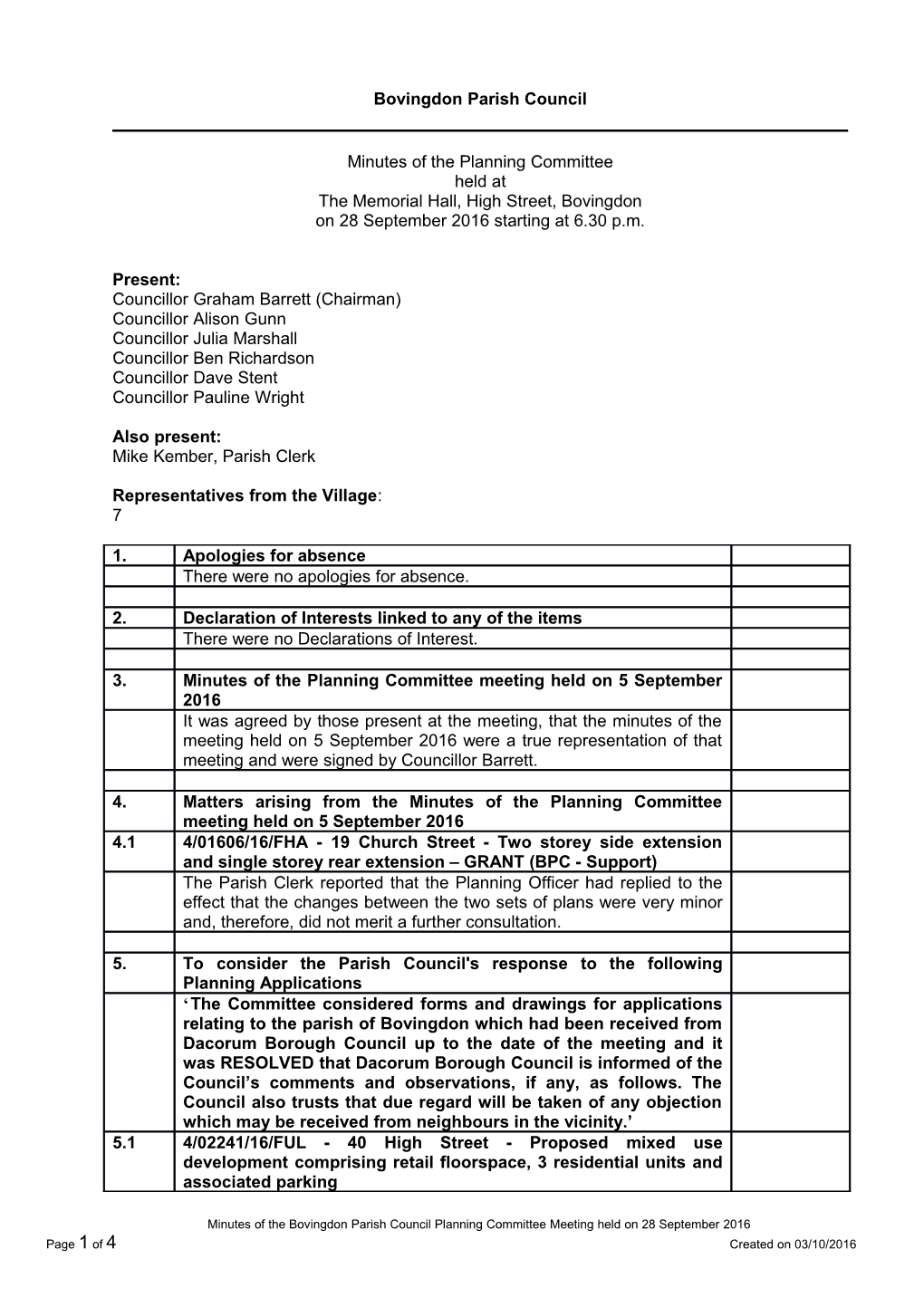 Bovingdon Parish Council