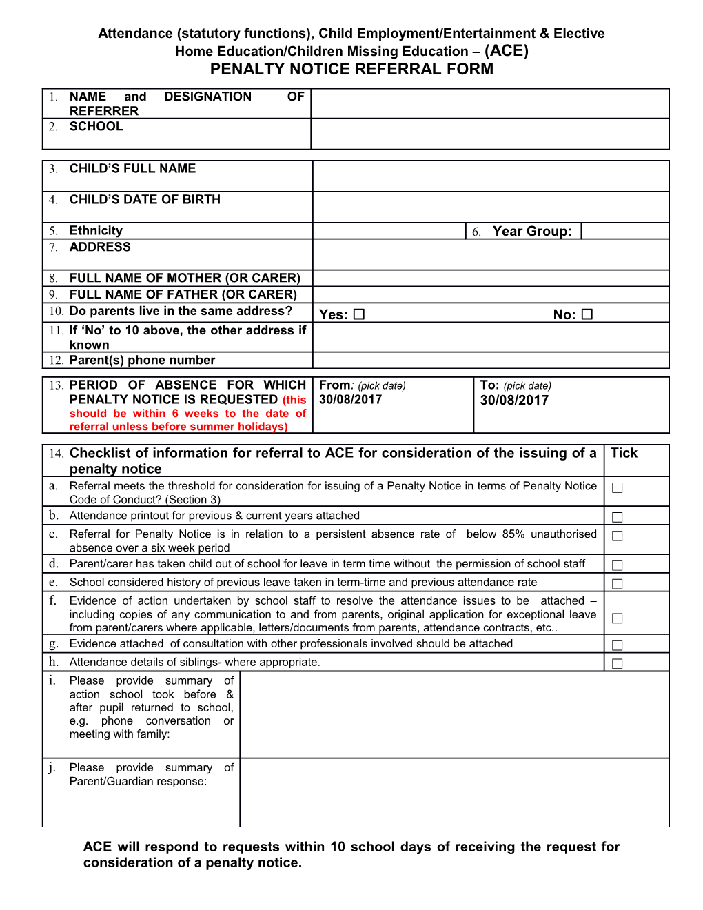 ACE 3.6 ACE Penalty Notice Referral Form
