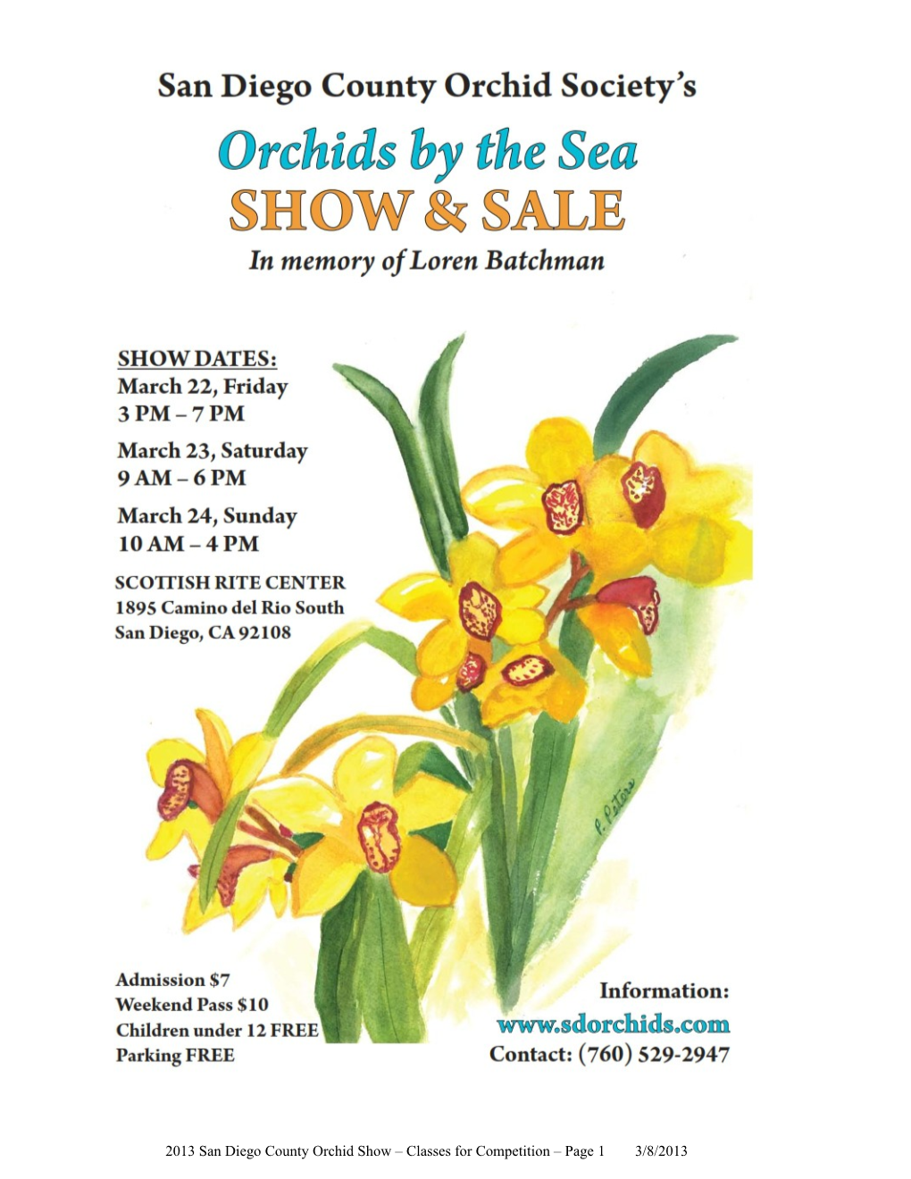 San Diego County Orchid Society Show