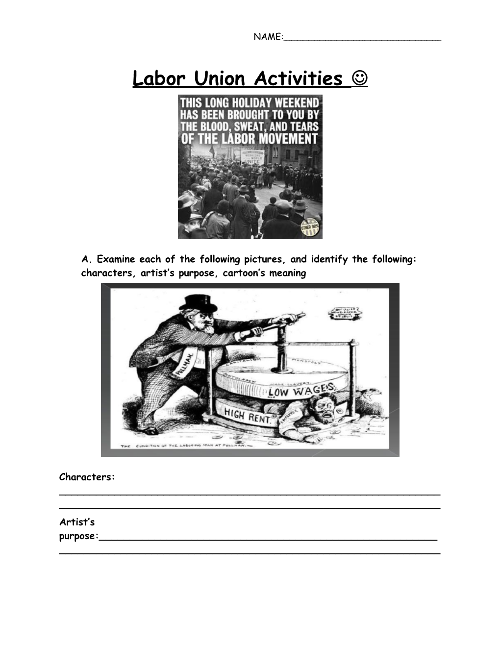 Labor Union Activities J