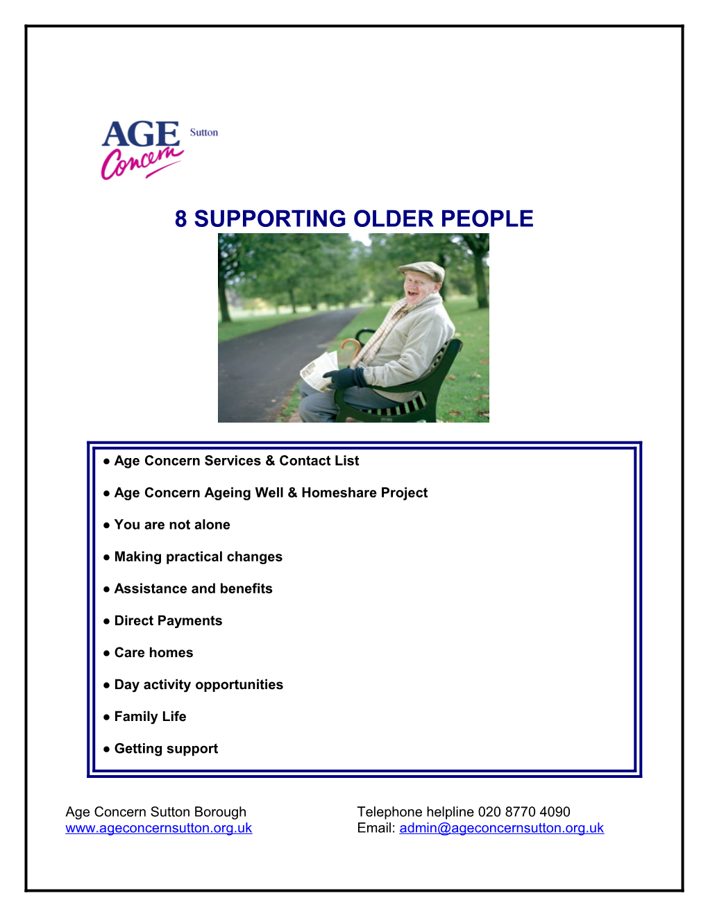 8 Supporting Older People