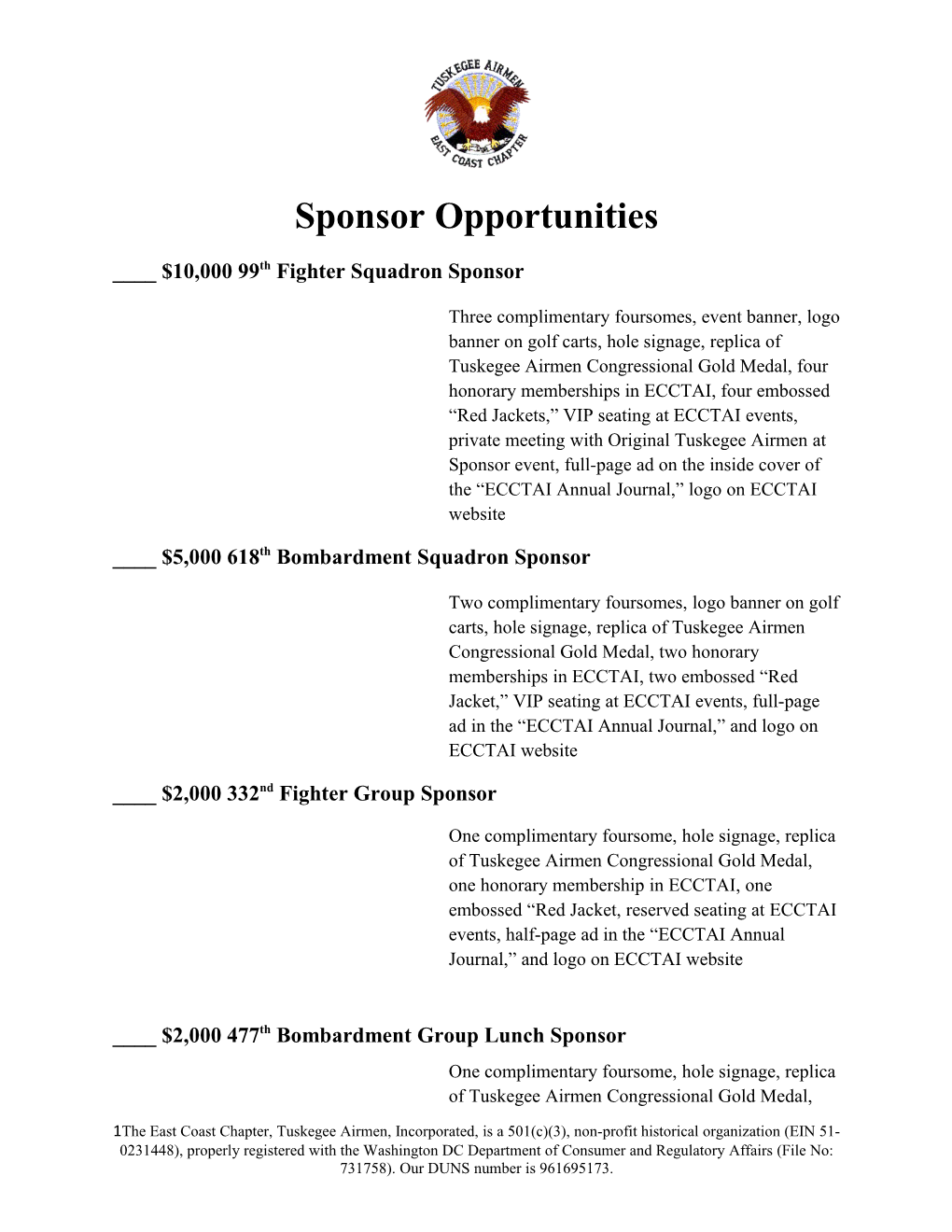 Sponsor Opportunities