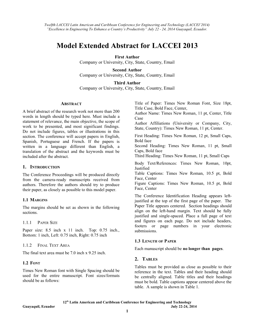 5Th LACCEI International Latin American and Caribbean Conference for Engineering and Technology s1