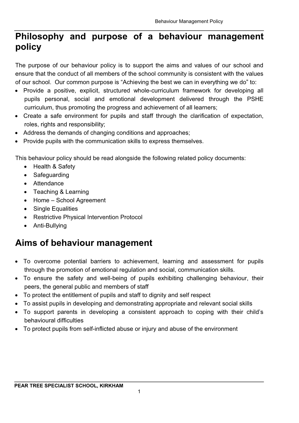 Behaviour Management Policy s3