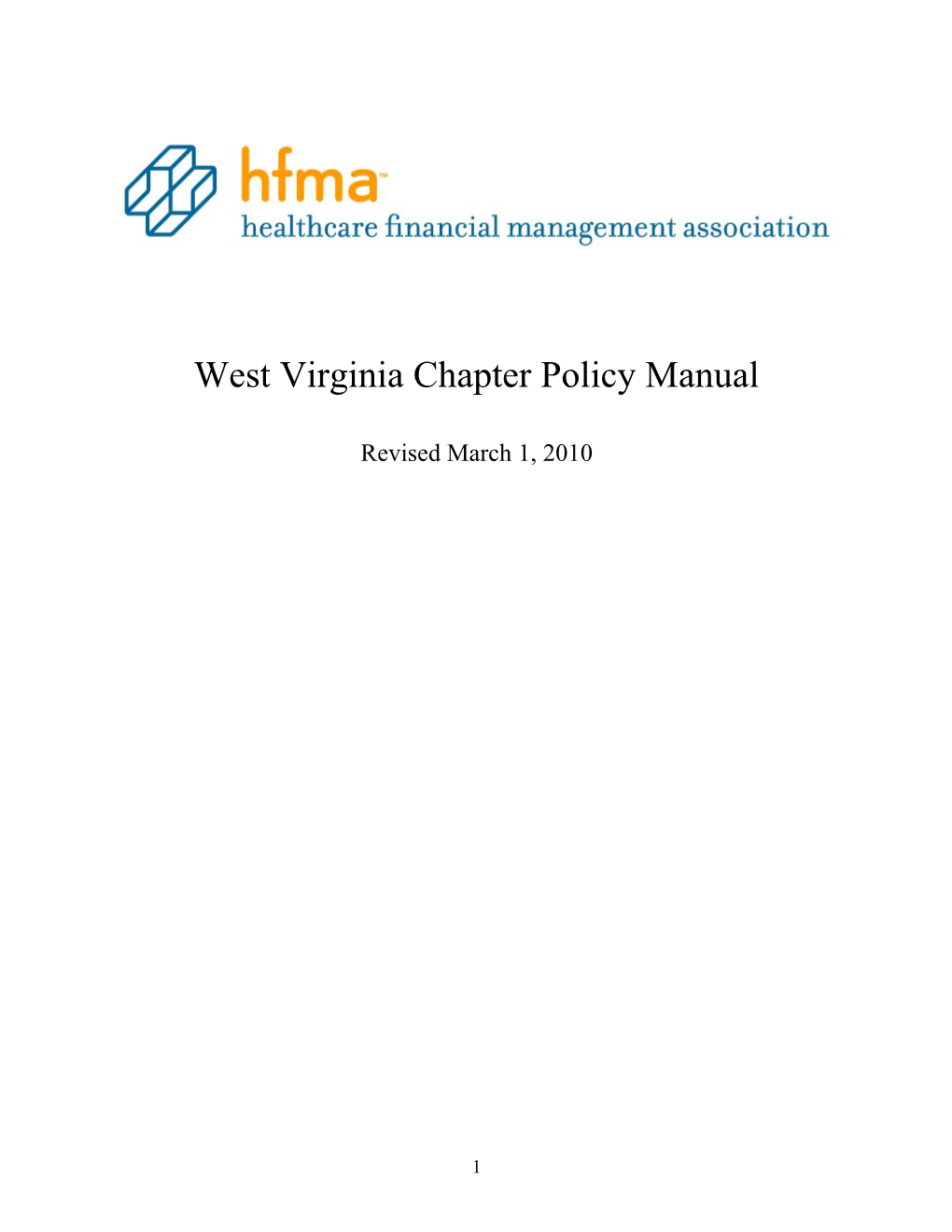 West Virginia Chapter Policy Manual