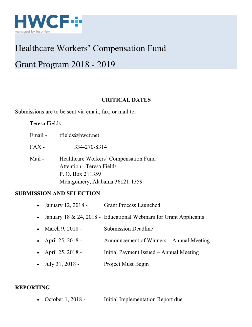 Healthcare Workers Compensation Fund