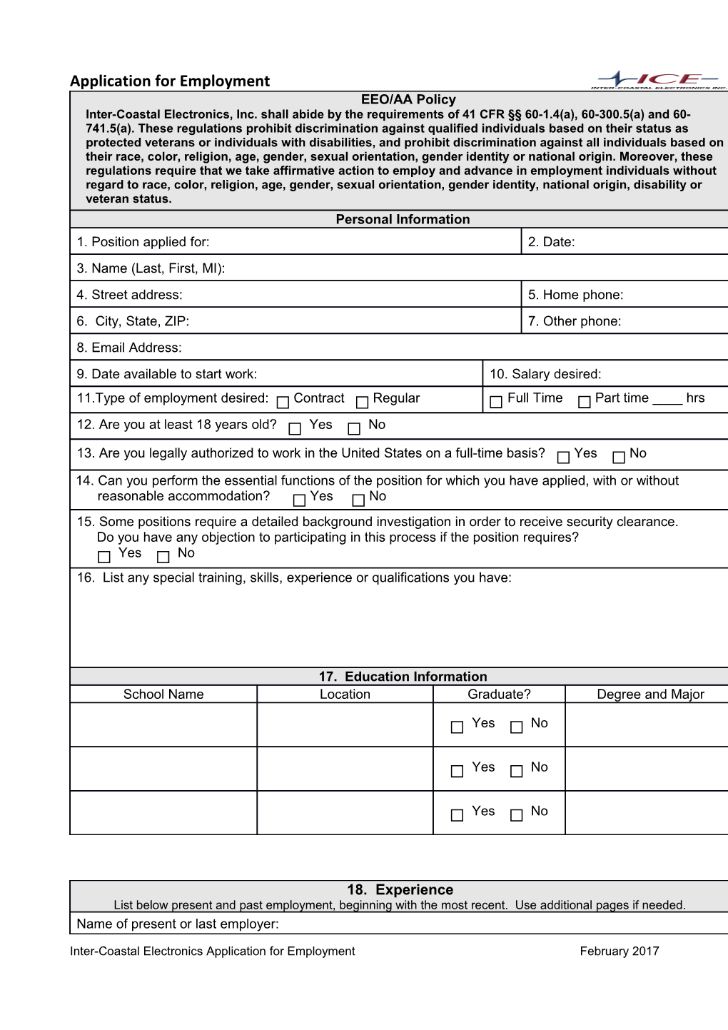 Application for Employment s9