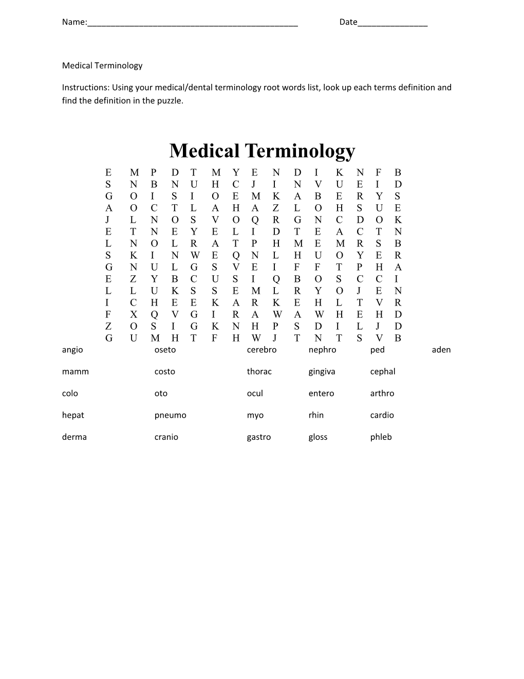Medical Terminology s2