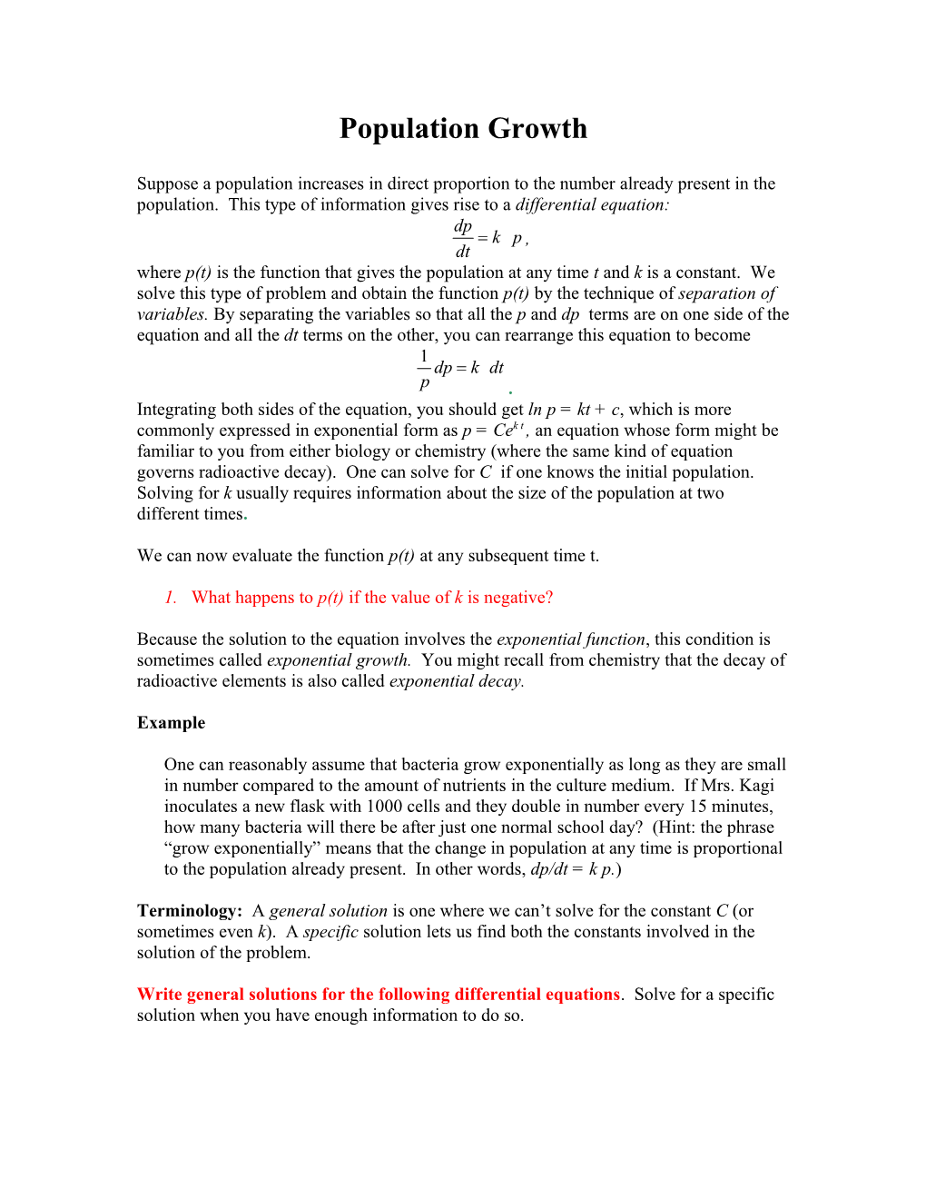 Differential Equations And Slope Fields