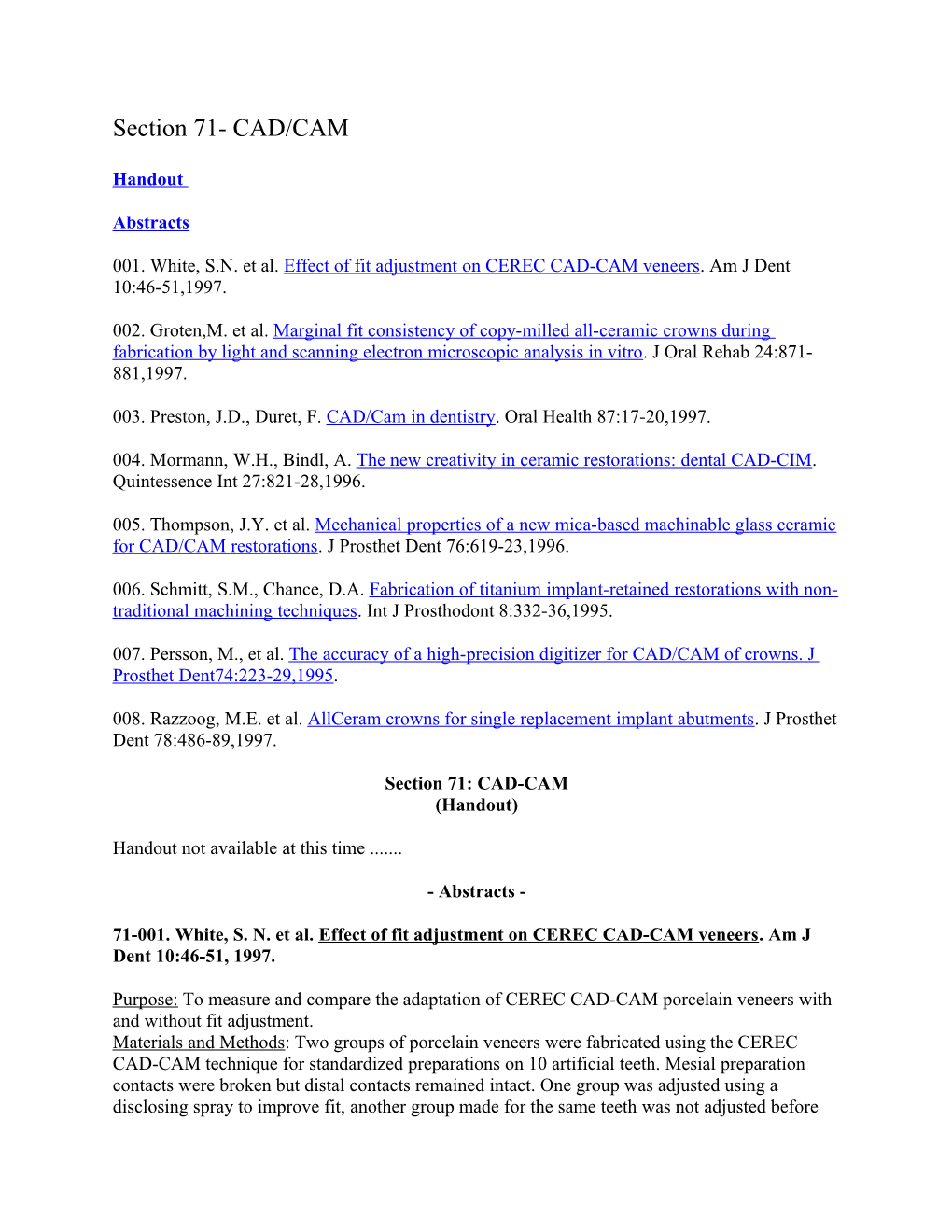 Section 71- CAD/CAM