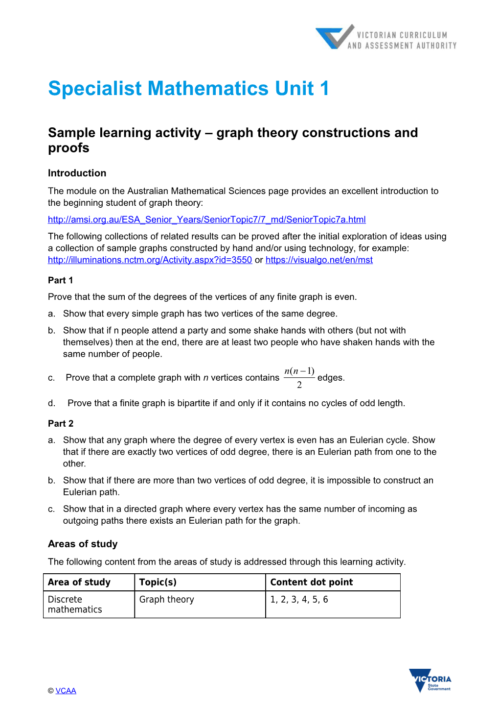 Graph Theory Proofs