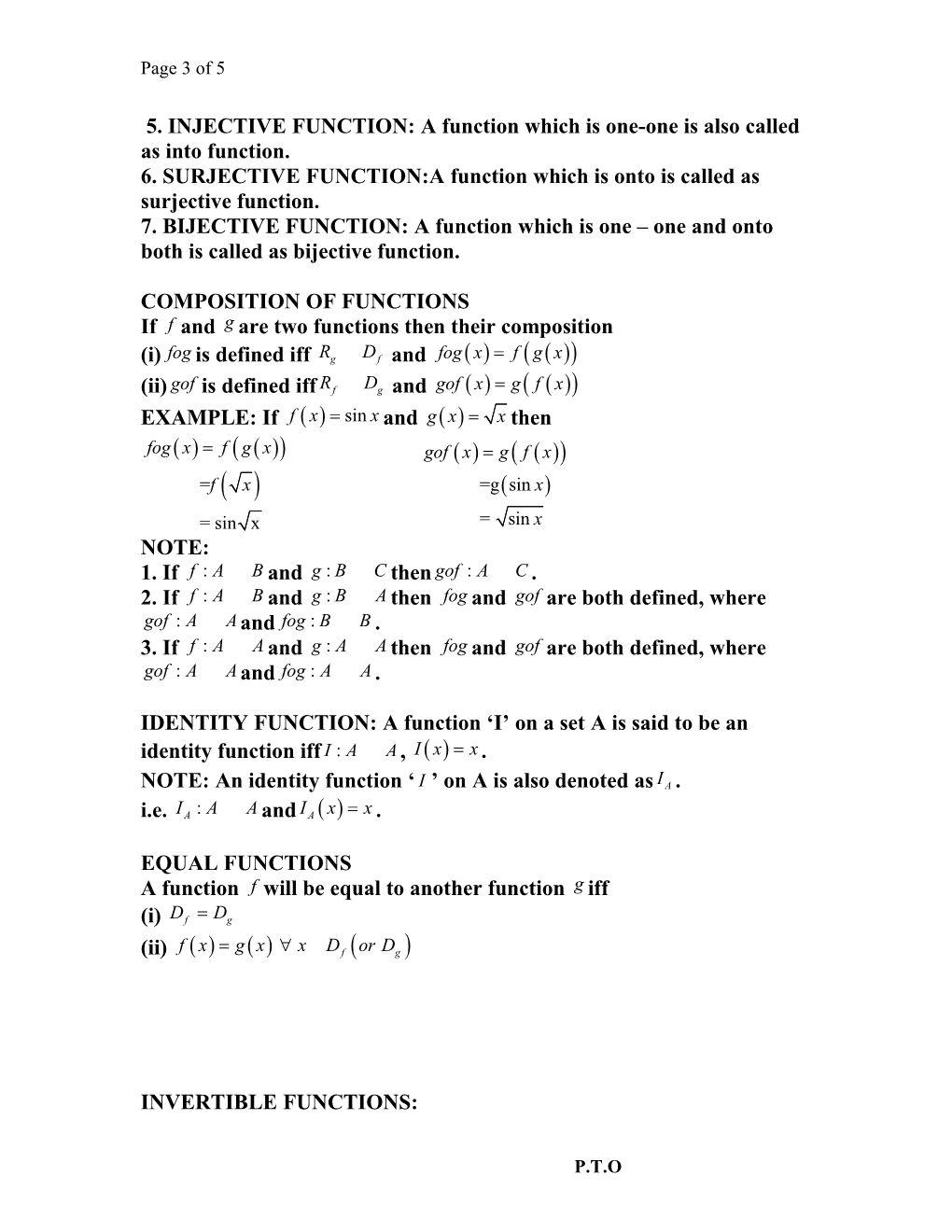 Relations, Functions and Binary Operations