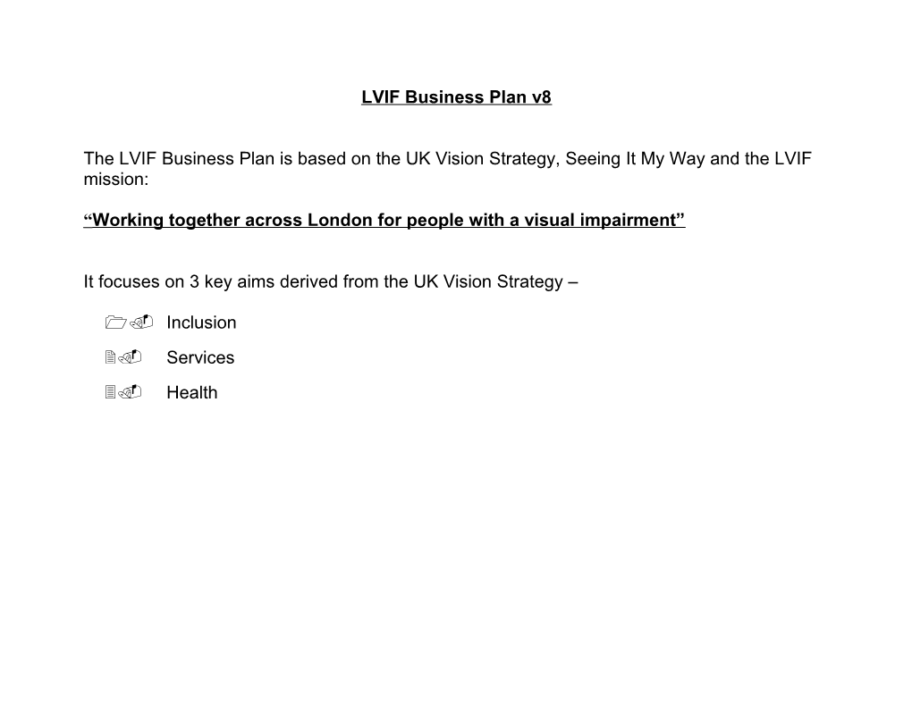 LVIF Business Plan 2012