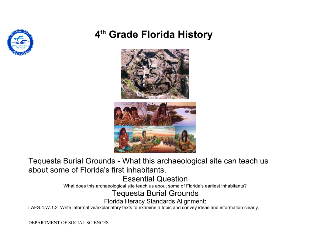 4Th Grade Florida History s1