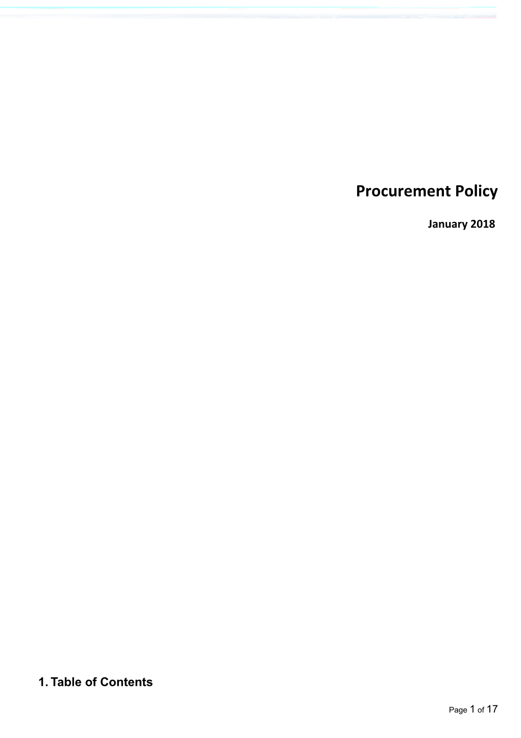 Procurement Policy 2017-2018 Final Public Version