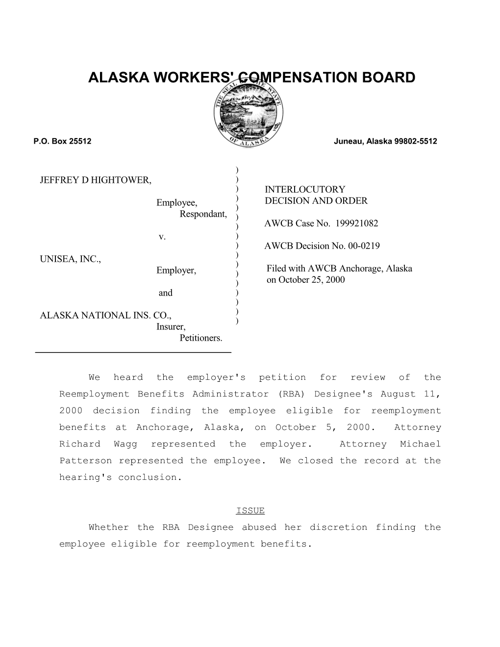 Alaska Workers' Compensation Board s57