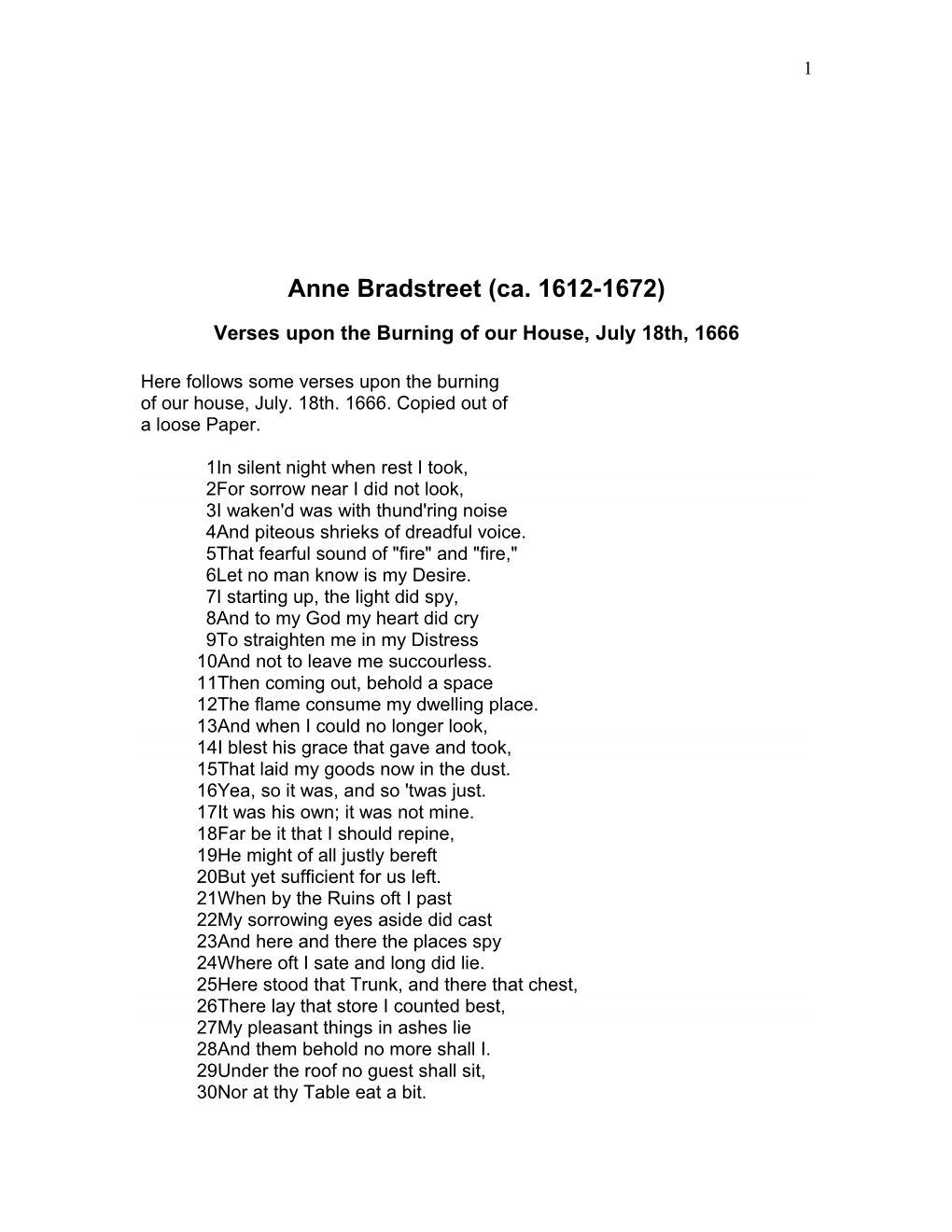 Anne Bradstreet (Ca