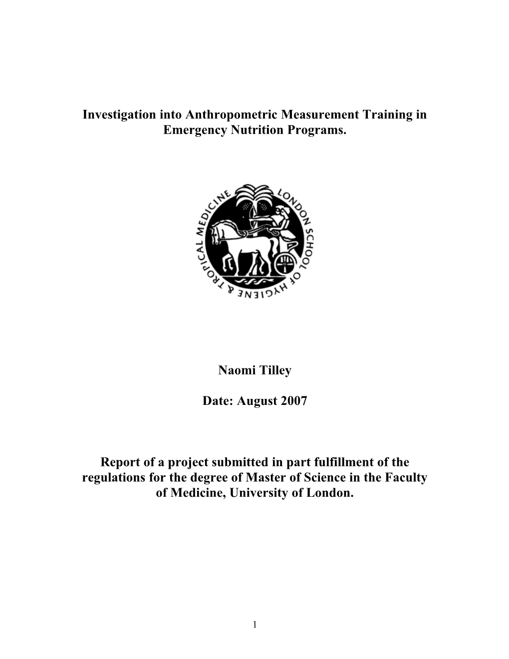 Investigation Into Anthropometric Measurement Training in Emergency Nutrition Programs