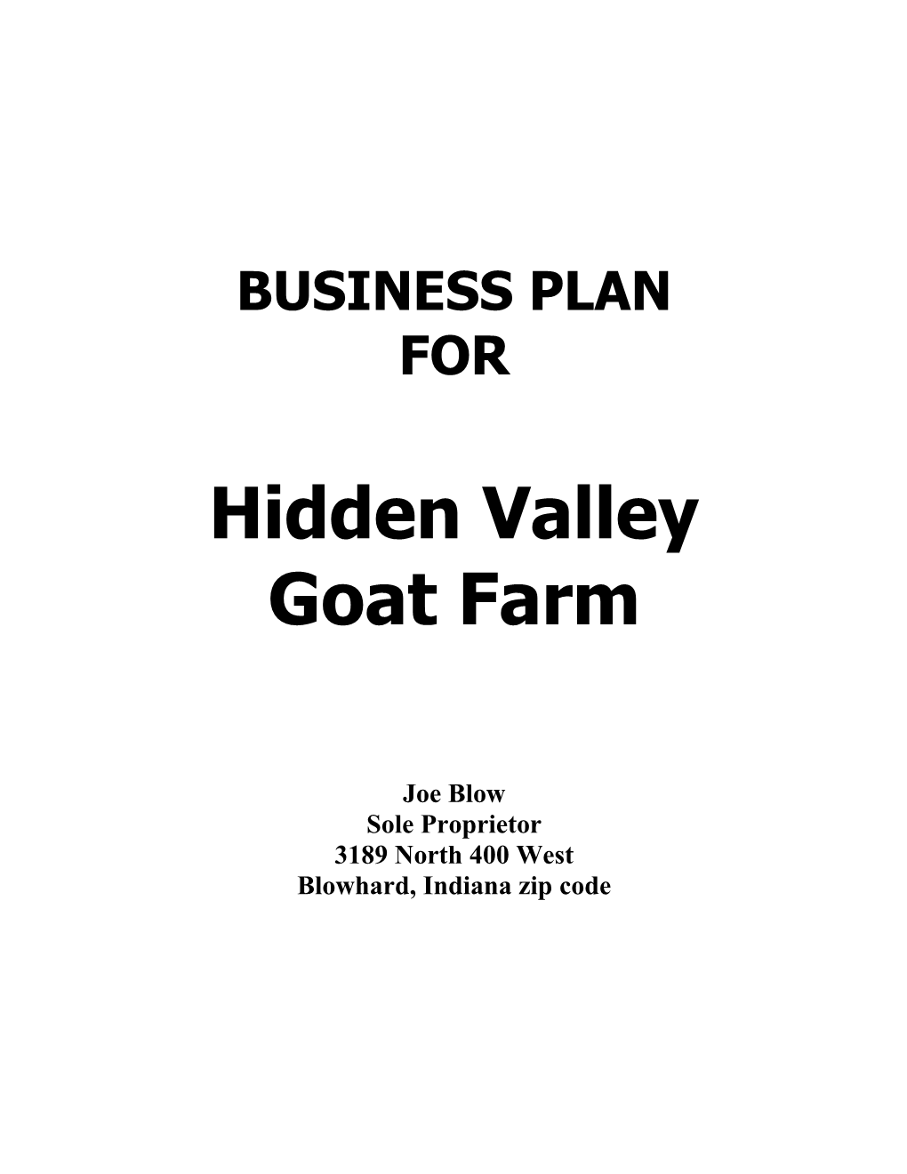 Hidden Valley Goat Farm