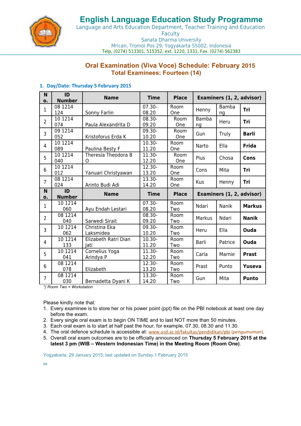 English Language Education Study Programme