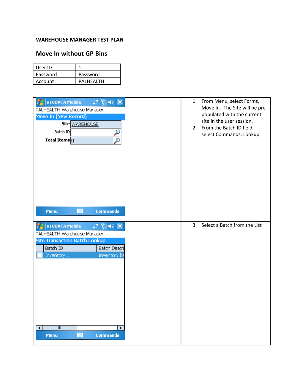 Fortitech Test Plan