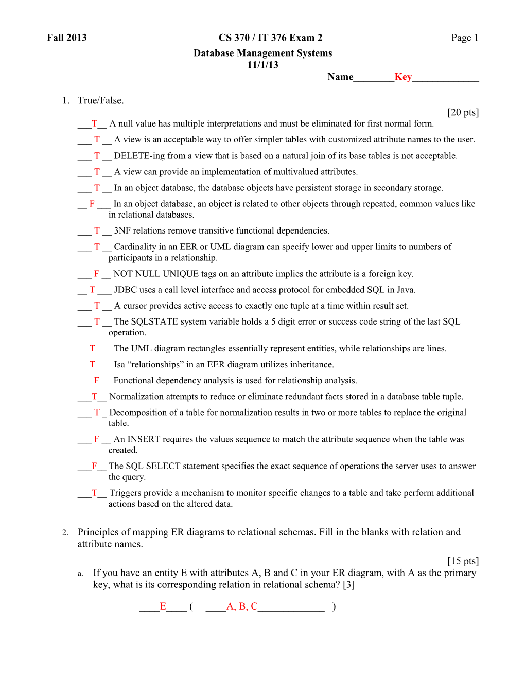 Database Management Systems