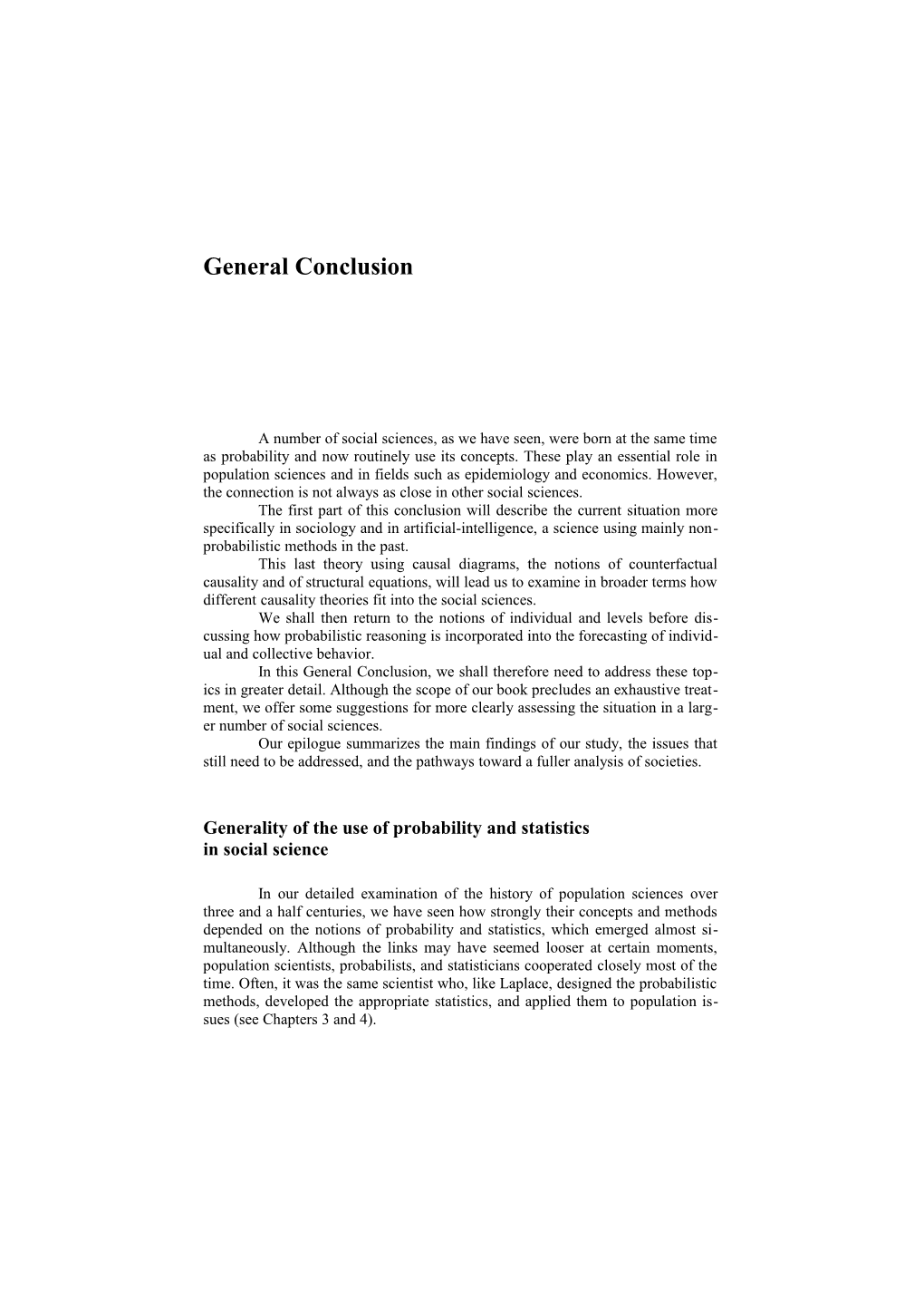 General Conclusion