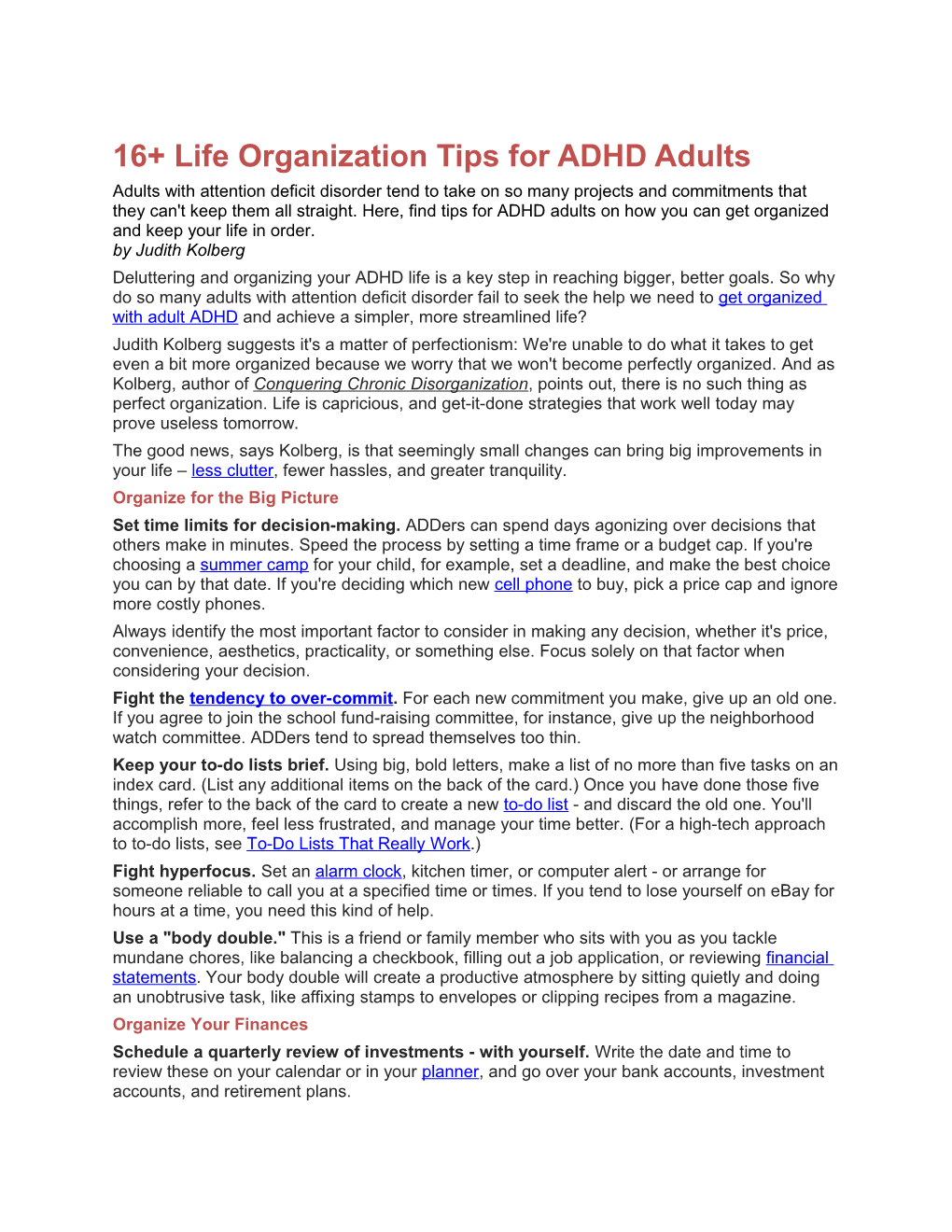 16+ Life Organization Tips for ADHD Adults