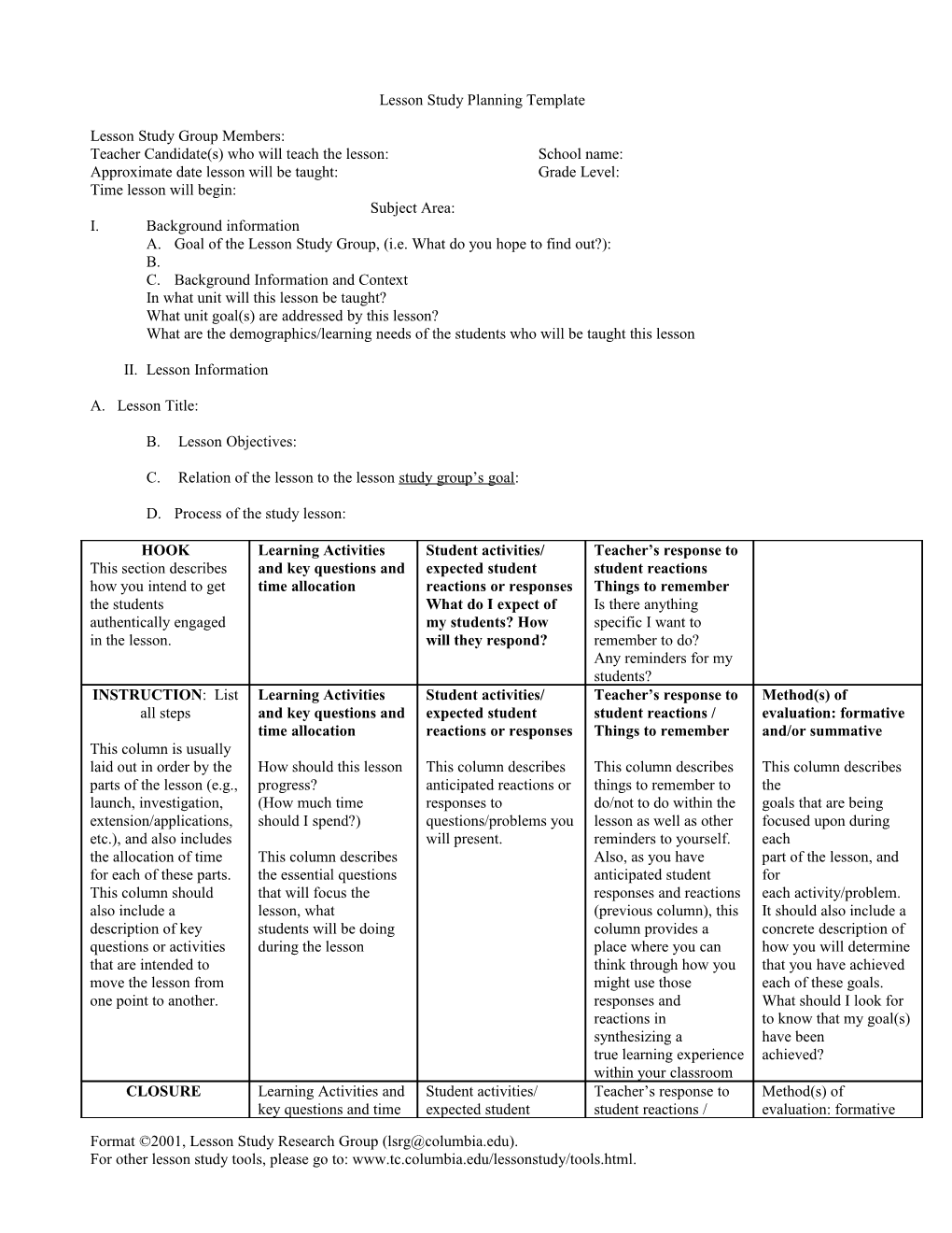 Mathematics Lesson Plan s1