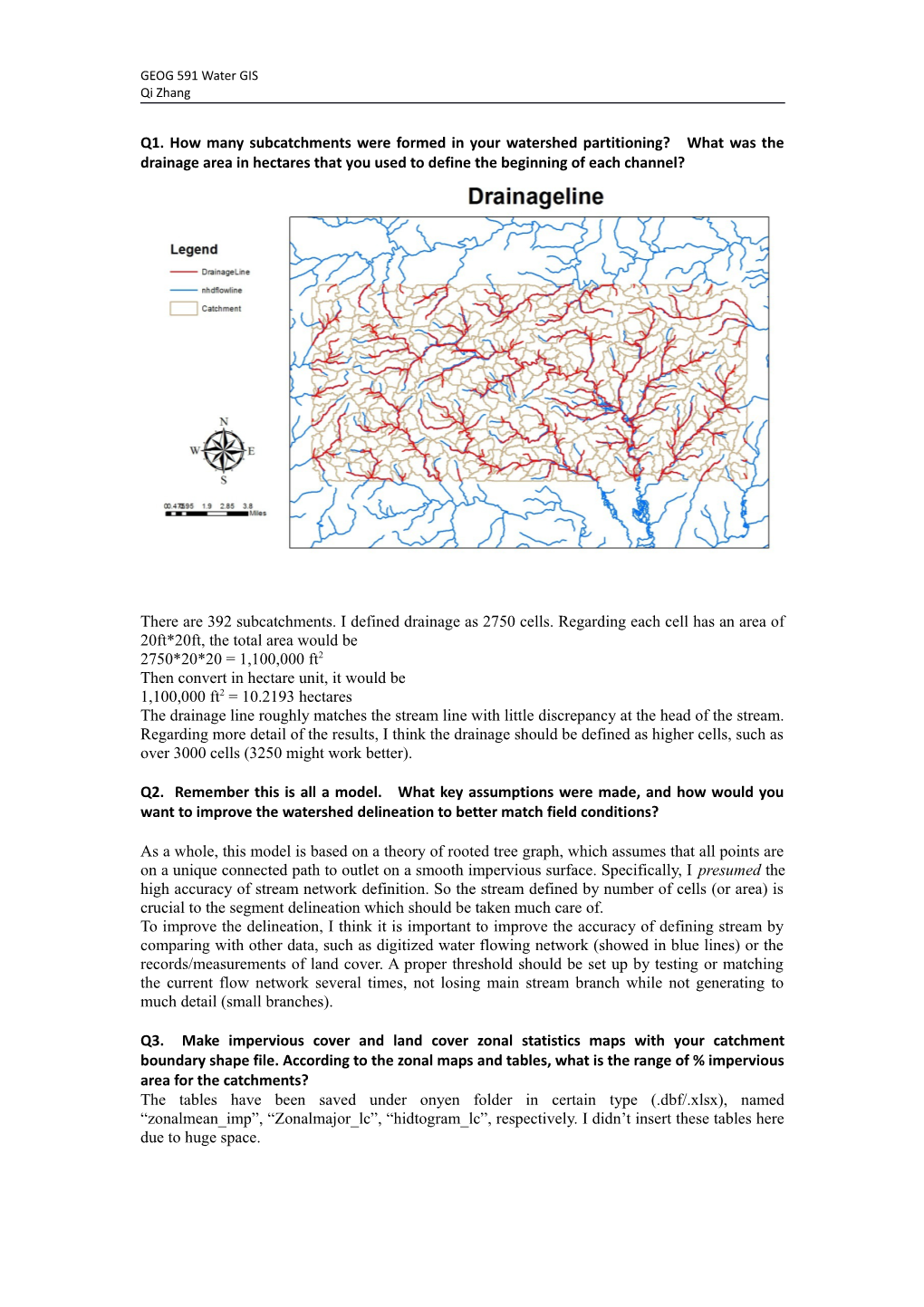 Q1. How Many Subcatchments Were Formed in Your Watershed Partitioning? What Was the Drainage s1