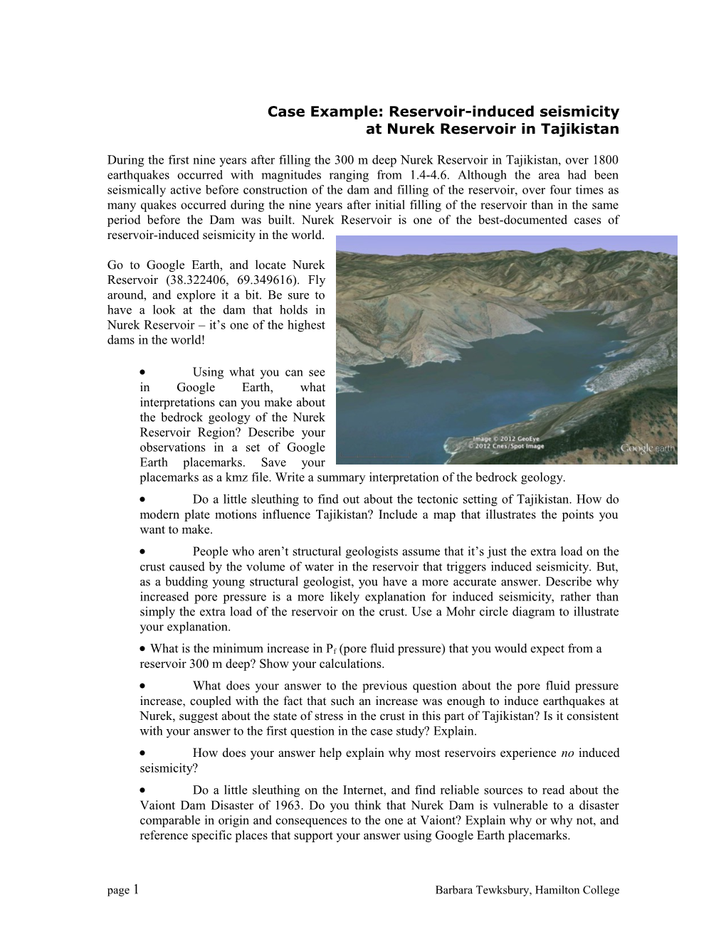 Case Example: Reservoir-Induced Seismicity at Nurek Reservoir in Tajikistan