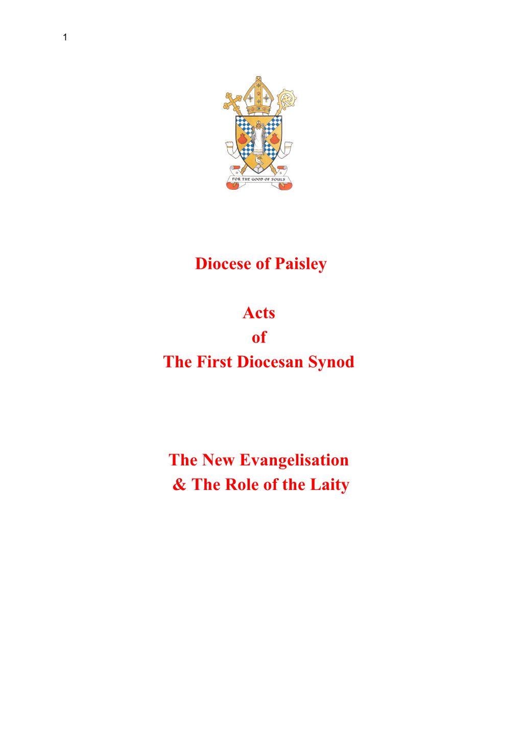 The First Diocesan Synod s1