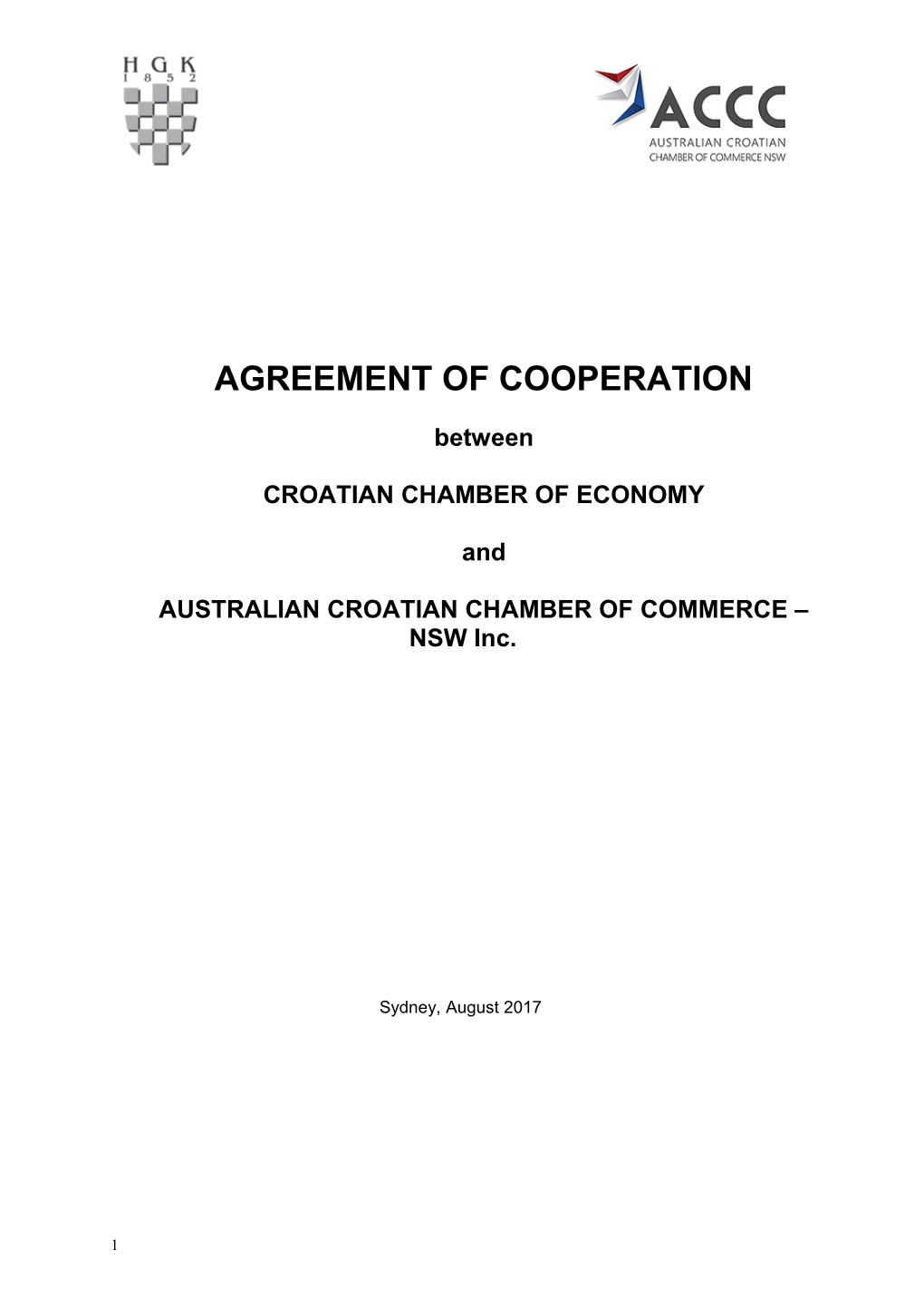 AUSTRALIAN CROATIAN CHAMBER of COMMERCE NSW Inc s1