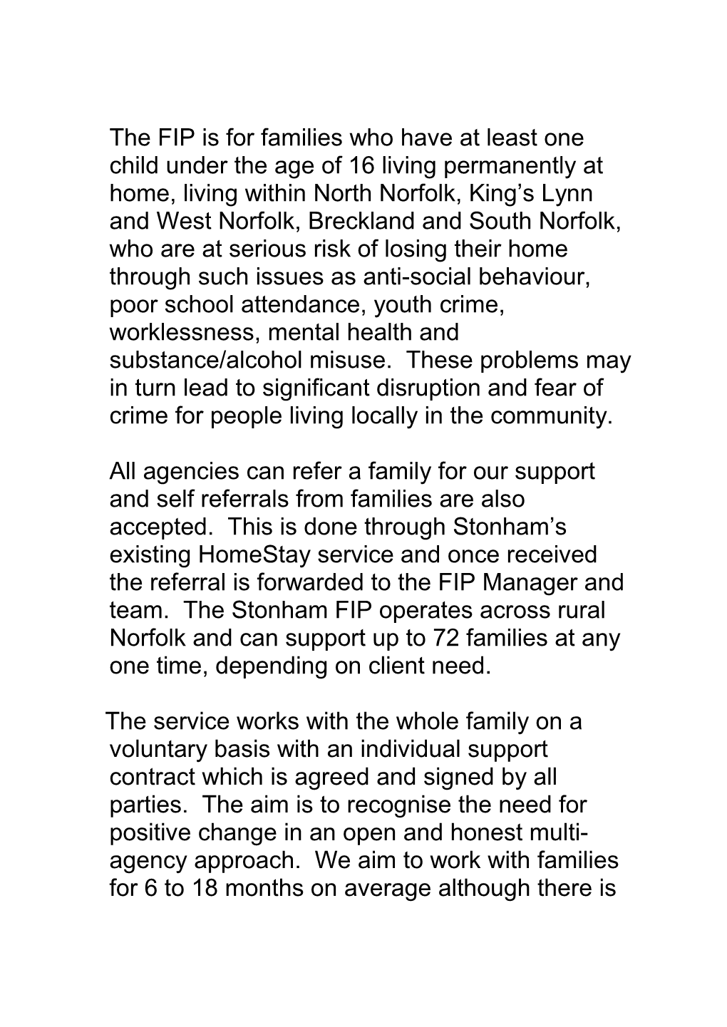 Stonham Family Intervention Project
