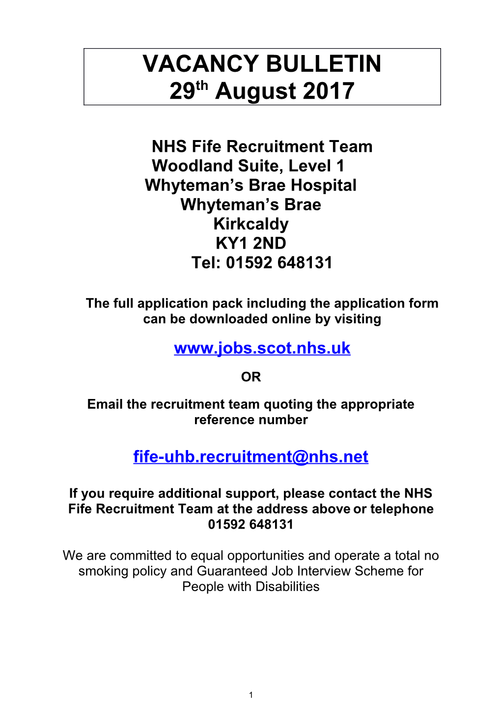 NHS Fife Recruitment Team s2