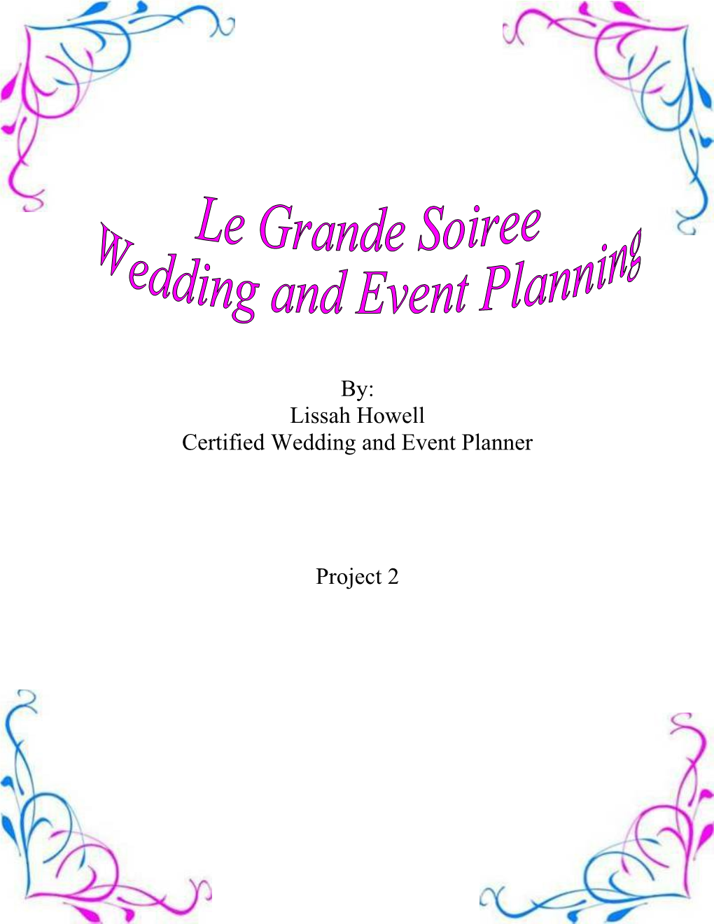 Certified Wedding and Event Planner