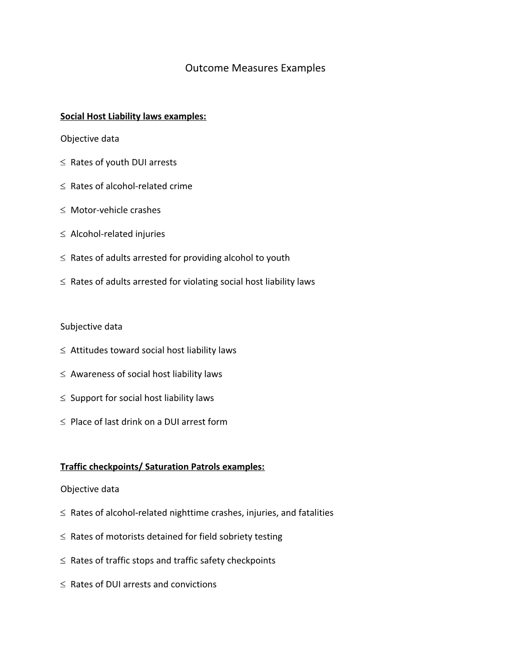 Social Host Liability Laws Examples