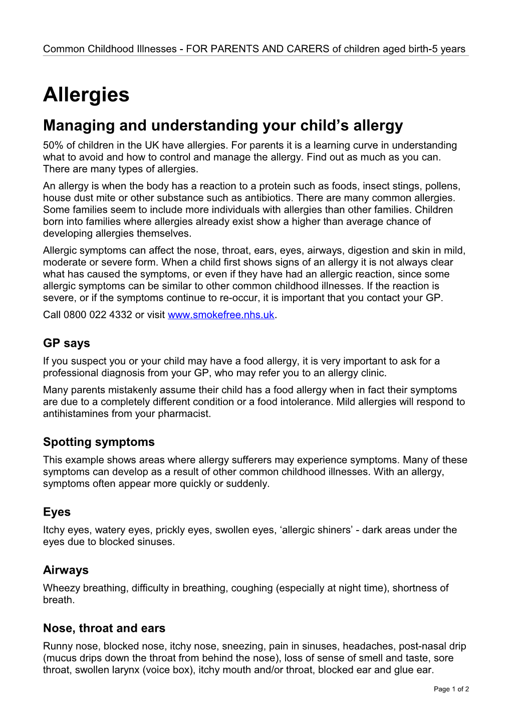 Managing and Understanding Your Child S Allergy