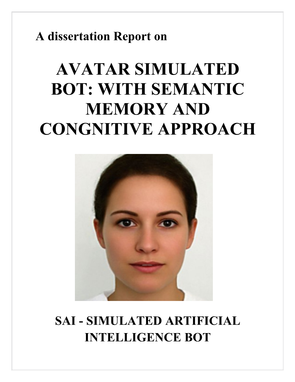 Avatar Simulated Bot: with Semantic Memory and Congnitive Approach
